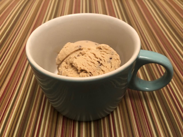 coffee ice cream in small mug