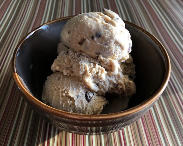 coffee ice cream with chocolate chips