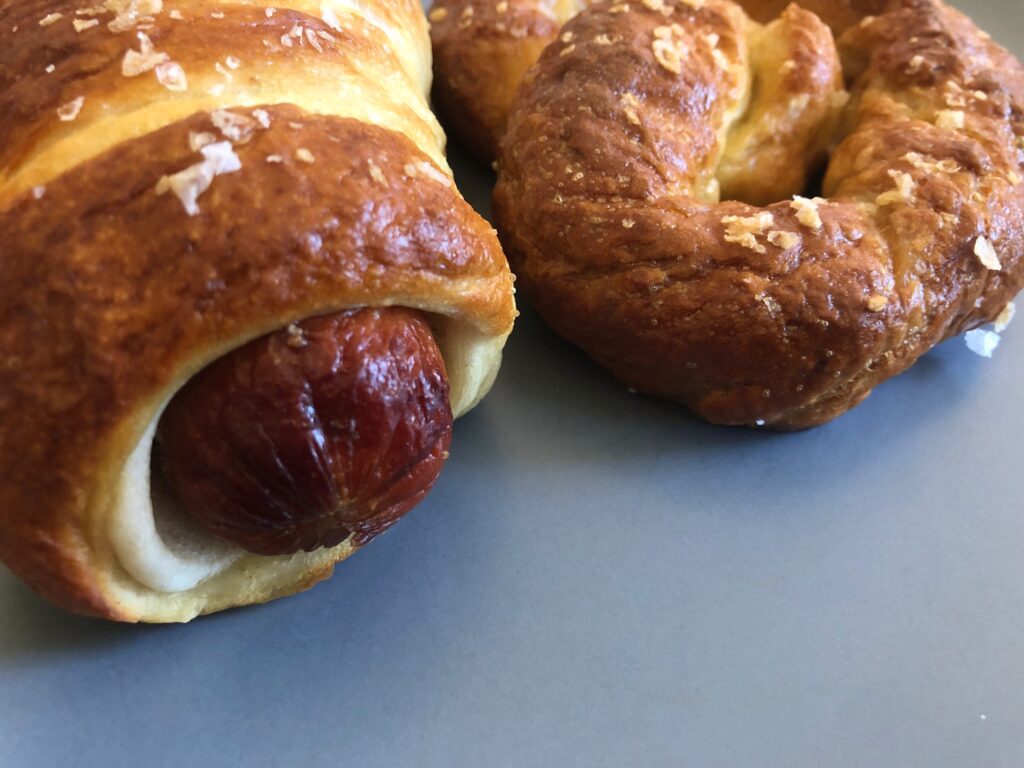 pretzel dog and soft pretzel 