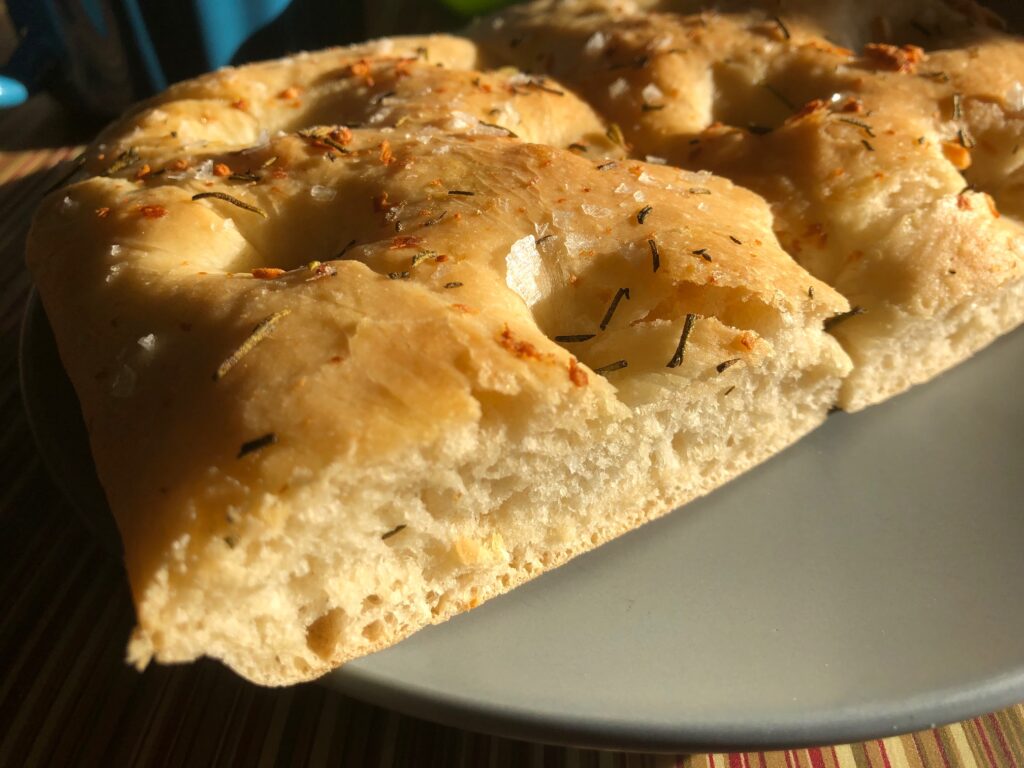 focaccia and maldon salt