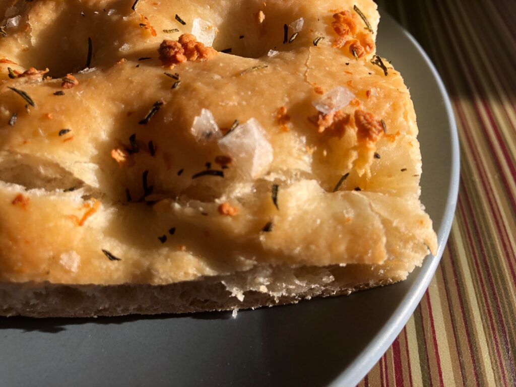 focaccia with maldon salt