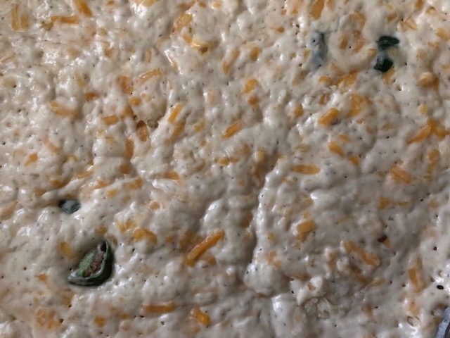 wet jalapeño cheddar dough