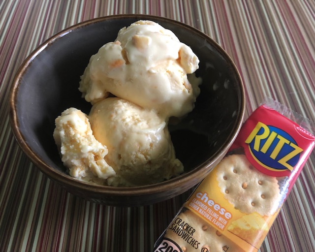 cheddar ice cream with ritz